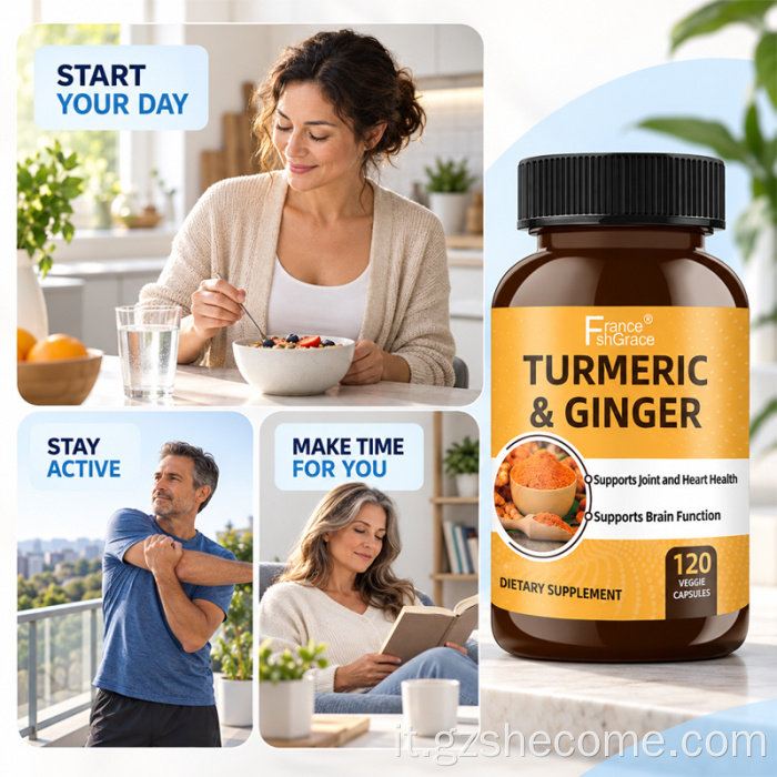 Capsule di curcumina antiossidante OEM Shecome Curmeric Capsule